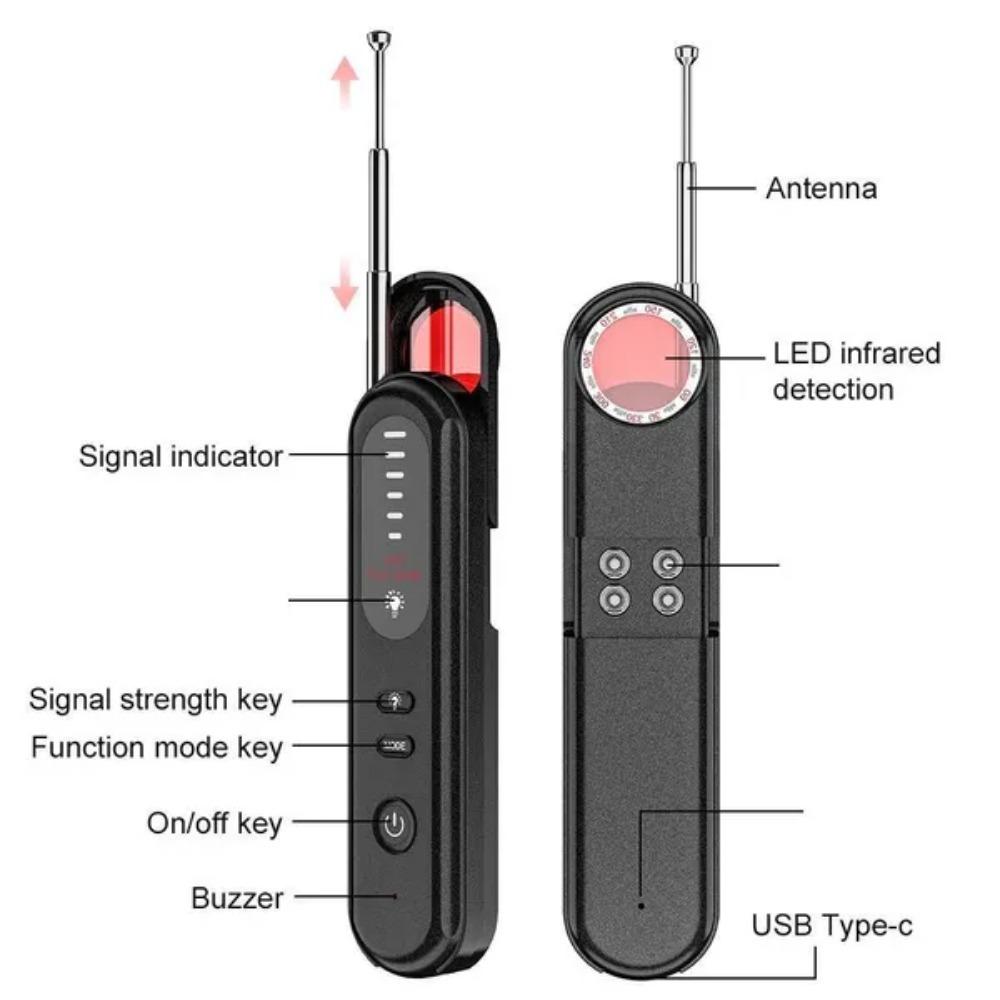 1PC Hidden-Camera-Detectors, Anti-Spy Camera Detector Bug Detector GPS Tracker RF Signal Scanner Listening Devices Finder