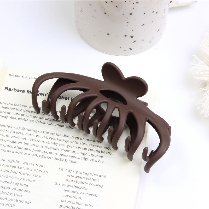 European and American grab clip large frosted solid color hair clip, women's fashionable hair accessory at the back of the head