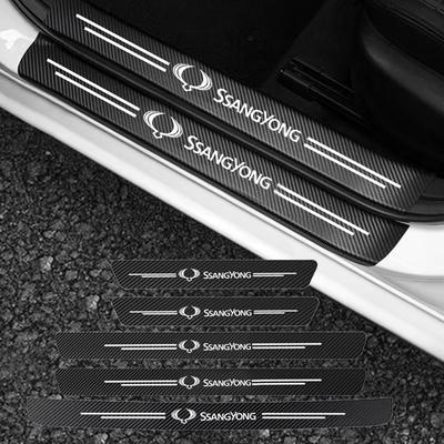 Naklejki Ochronne na Progi Drzwi Bagażnika Zderzak Pedały Anti Scratch Cover Do SsangYong Kyron Stavic Rexton Sports Tivoli Musso Man