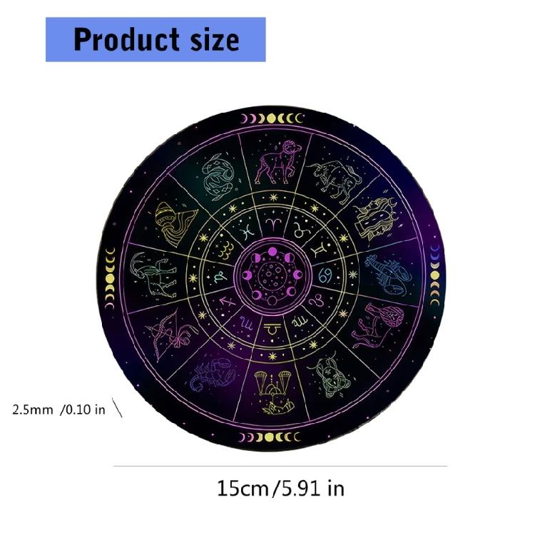 Constellations Astrology Pendulums Mat Tarots Rubber Tablecloth Desk Decoration Tarots Card Pad Pendulums Ceremony Mat