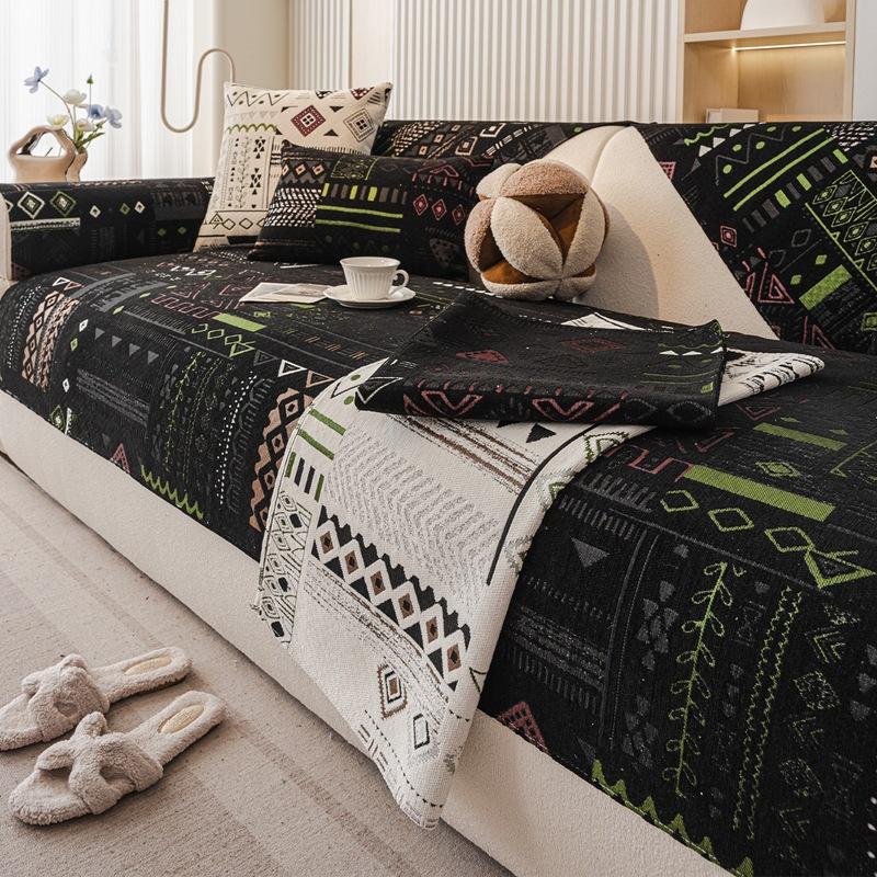 Sofa Cover Fabric Bohemian Style Anti Slip And Skin Friendly Soft Sofa Cushion Cover Wear-Resistant And Suitable For All Seasons Pad