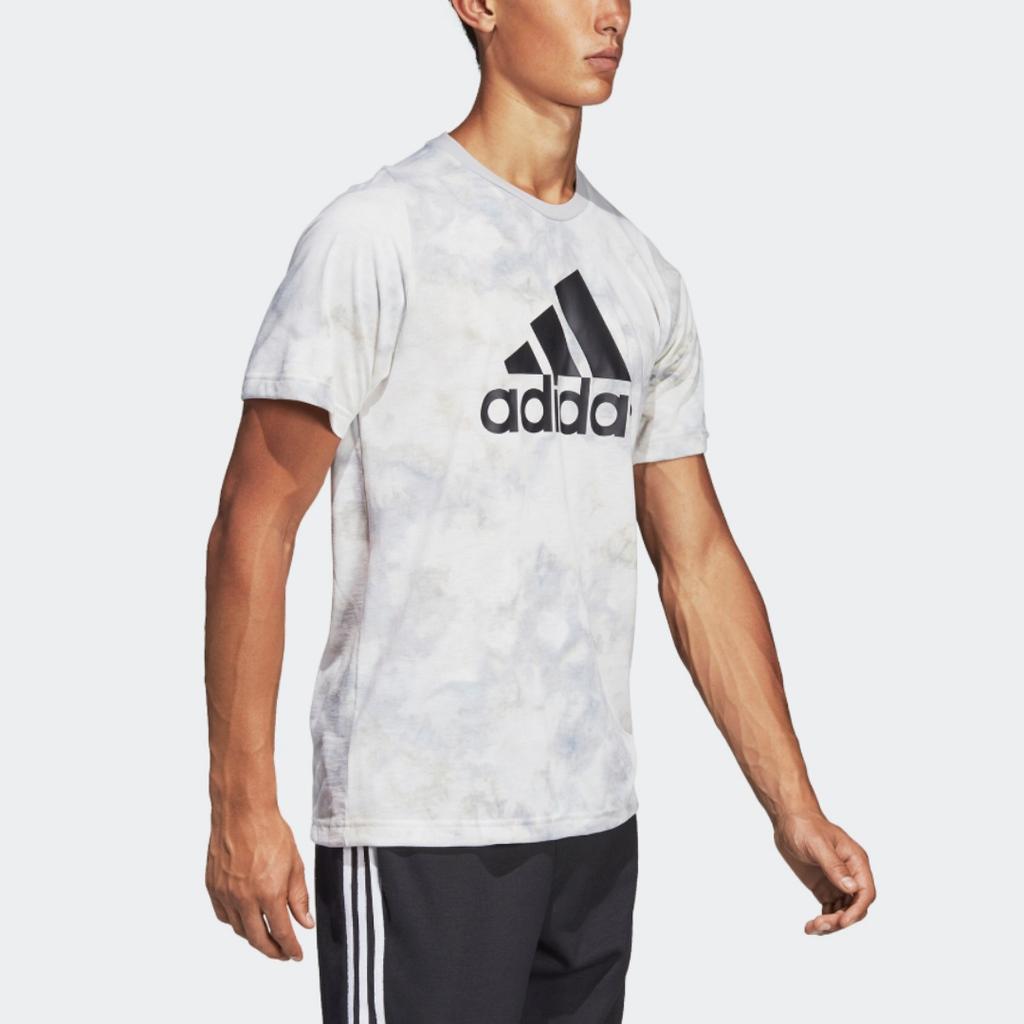 adidas Bequemes feuchtigkeitsableitendes Rundhals-Kurzarm-T-Shirt Herren Oberteile Weiß DP3124