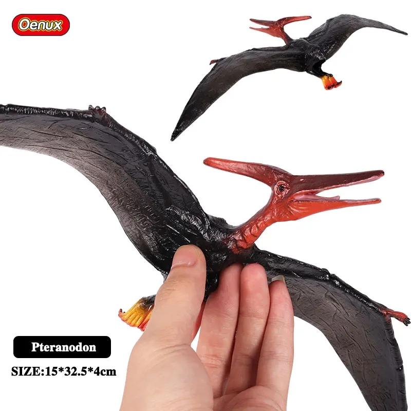 Oenux Classico Giurassico Dinosauro Giocattolo Quetzalcoatlus Ljahjas Pterodattilo Action Figures Animali Modello PVC Collezione Giocattolo per Bambini