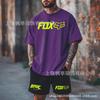 Mens Athletic Short Sleeve T-Shirt Shorts Set Boxing Training Sportswear Lightweight Casual Gym Wear