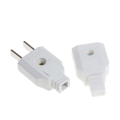Us 2 Flat Pin Ac Electric Power Male Plug Female Socket Outlet Adapter Wire