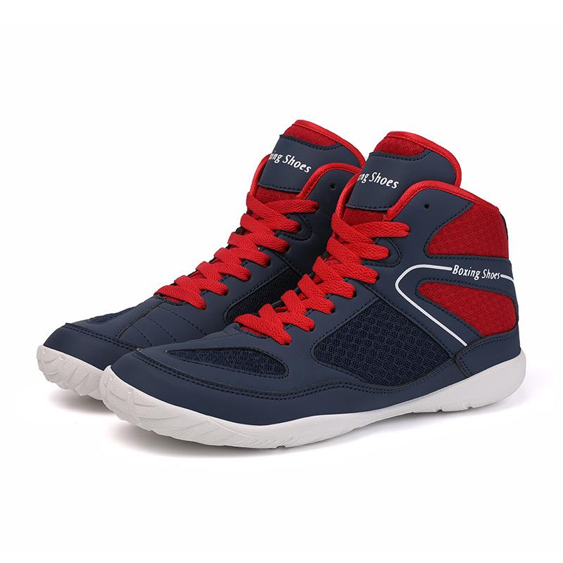 Scarpe Professionali da Pugilato Uomo Sollevamento Pesi High Top Palestra Combattimento Allenamento Adulto Traspiranti Scarpe da Wrestling Stivali Scarpe Sanda