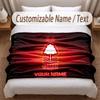 Nottingham Forest Printed Flannel Blanket Custom Name Text Soft Warm Throw For Bedroom Holiday Gift