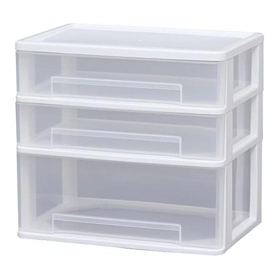 Iris Ohyama Chest Table Chest Wide Width 35.5 x Depth 25.5 x Height 32.7 cm White WET-421