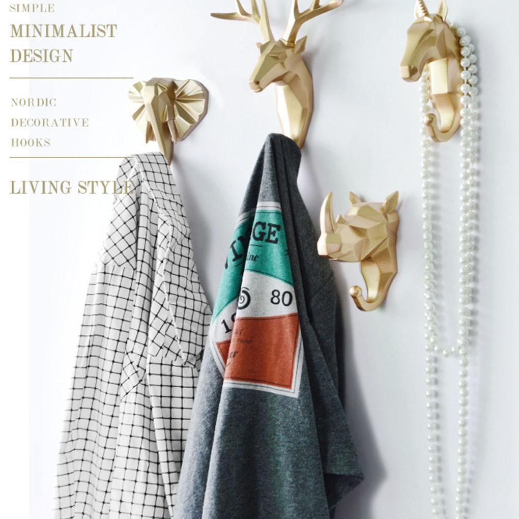 Kleiderbügel in Tierform, einfarbig, niedlicher Cartoon-Stil, dekorativ, stanzfrei, selbstklebend, zur Wandmontage, für Haushaltsschlüssel, Jacken, Kappen