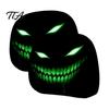 Cartoon Seat Decor 2Pcs Spooky Car Headrest Covers, Evil Face Auto Breathable Interior Protectors, Elastic Protectors for Cars Trucks SUVs Polyester