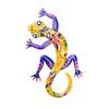 1pc Creative Iron Art Colorful Lizard Wall Hanging Home Metal Crafts Colorful Gecko Wall Decoration