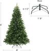 6FT Realistic Green Spruce Artificial Christmas Tree Unlit Full Shape,Premium Xmas Holiday Decor with Sturdy Folding Metal Stand
