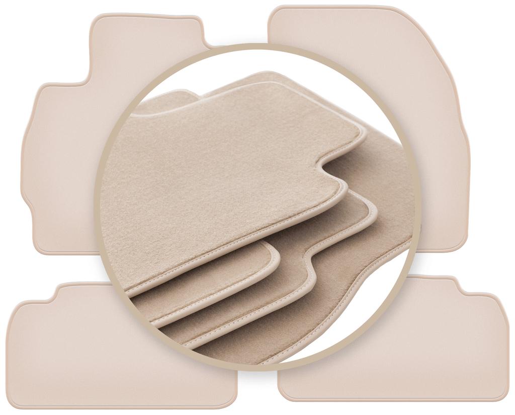 PREMIUM beige floor mats for: Mazda 5 II minivan 2010-