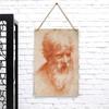 Renaissance Sketch Style Metal Iron Painting Classical Portrait Home Decor Wall Art