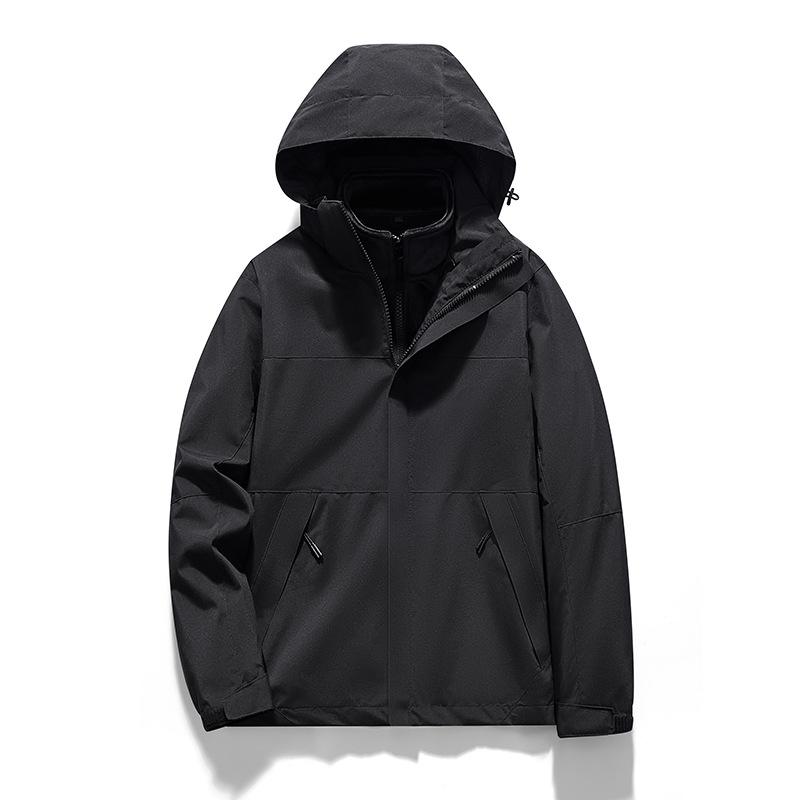 New Outdoor Hiking Trip Outdoor Clothing 3-in-1 Hardshell Jacket Men's Coat Single-layer Jacket Men's and Women's
