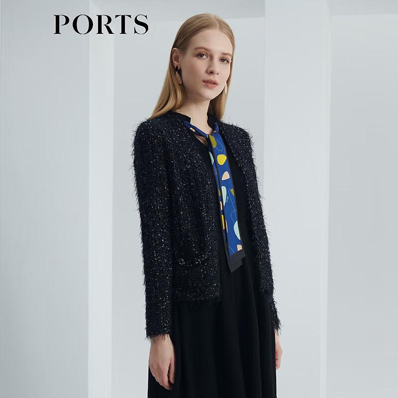 

Женский кардиган из смесовой шерсти с золотой нитью PORTS S