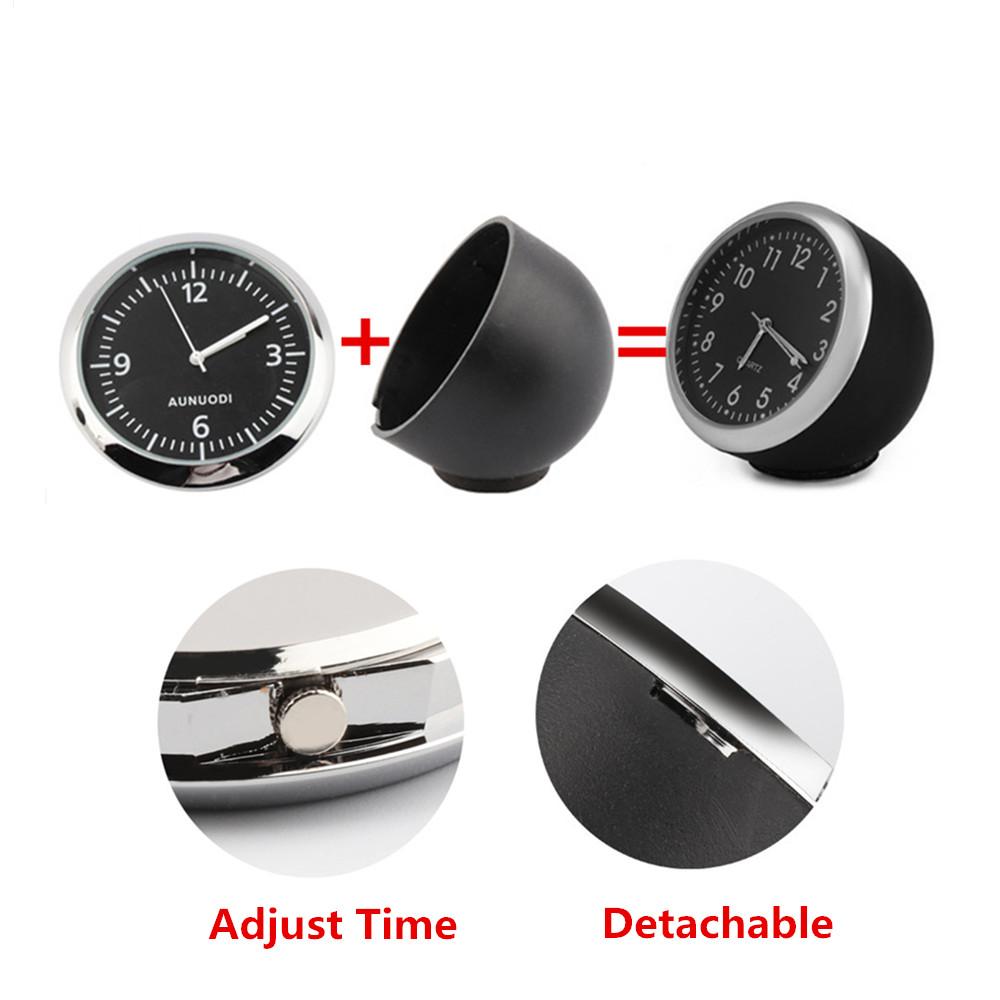 Waterproof Car Dashboard Panel Luminous Clocks + Thermometer + Hygrometer 3 In 1 Kit Motorcycle Bike Boat Mini Watches Ornament