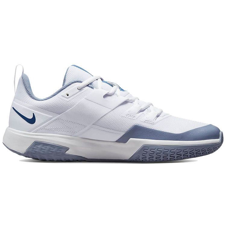 Nike Court Vapor HC Hard Court Fabric Shock Absorption Slip Resistant Durable Low Top Tennis Shoes Men Sneakers White Blue DC3432-111