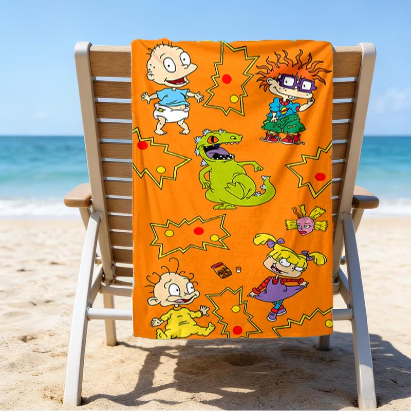 Proof Beach Towel with a Rugrats Pattern - Soft,absorbent,quick-drying,machine Washable - Perfect for Swimming,camping,bathing