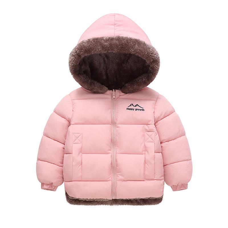 878 Kids' Double-Sided Fleece-Lined Cotton Winter Jacket - New Style for Boys and Girls