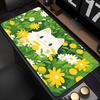 Cute Flowers Black Cat Mouse Pad Computer Anime Mausepad Green Plants XXL Mousepad Kawaii Extended Pad Pc Keyboard Rug Desk Mat