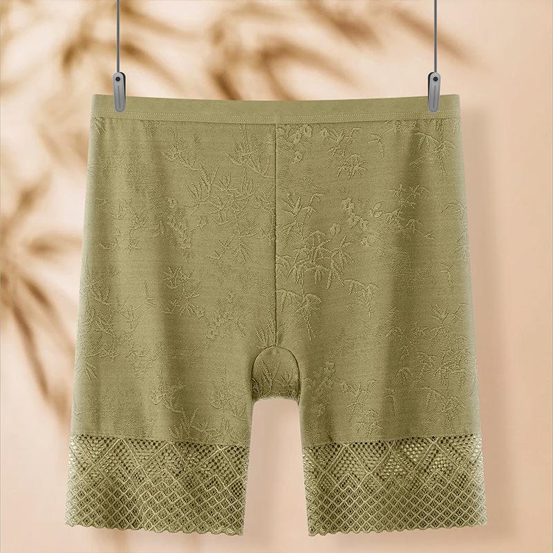Culotte d'été pour femme grande taille, ajourée en dentelle, anti-reflet, taille haute