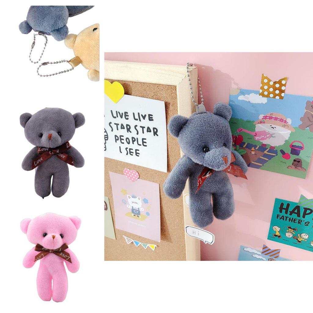 Plush Bear Teddy Toy Keychain Keyring Pendant Stuffed Doll Gift Kids Girlfriend