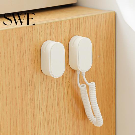 Space Saving Remote Holder Magnetic Control with Spring Rope Self-adhesive No Drill TV Wall Mounted Organizer Air Conditioner Anti-Loss Retractable