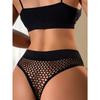 1pcs Mid Waist Sexy Women's Panties Hollow Out Breathable Comfortable Female Underwear Lingerie Solid Fishnet Ladies Briefs