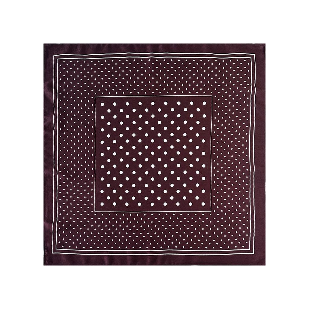 68 * 68 new summer light and thin contrasting color herringbone pattern square scarf personalized polka dot silk scarf bag head scarf polka dot