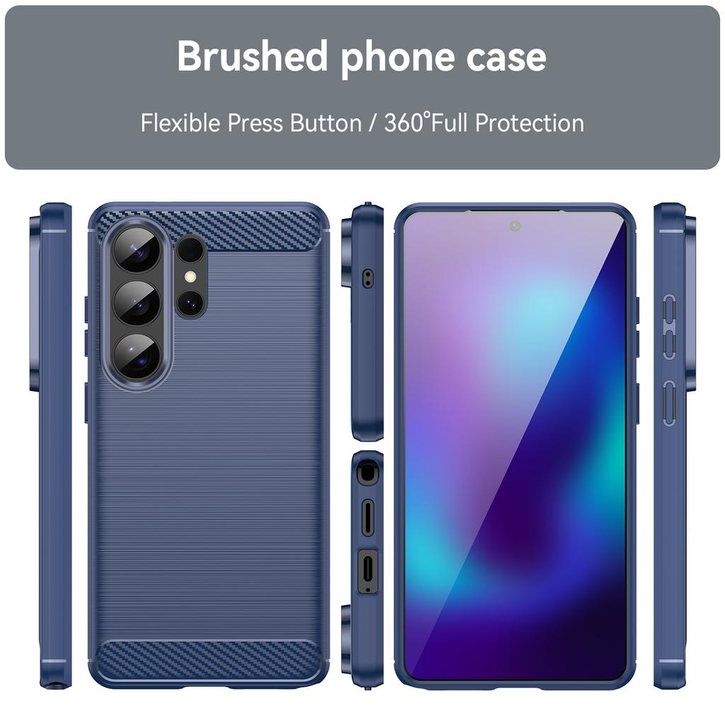 AMORUS For Samsung Galaxy S26 Ultra Case Carbon Fiber Texture Brushed Protective Phone Cover