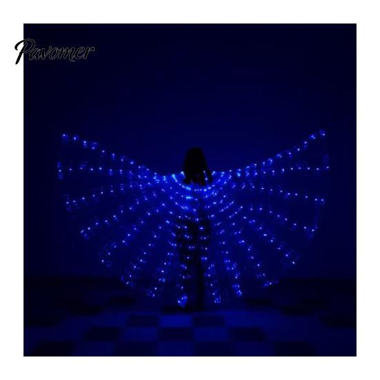 Lighted Isis-style Wings for Performance LED Light Up Belly Dance Adults Kids, Glowing Halloween Costume Props Adult And Kids with Colorful