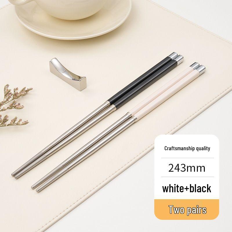 High-Grade 304 Stainless Steel Chopsticks: Luxury, Durable, Mold-Resistant Tableware for Home, Hotel, or Restaurant Use