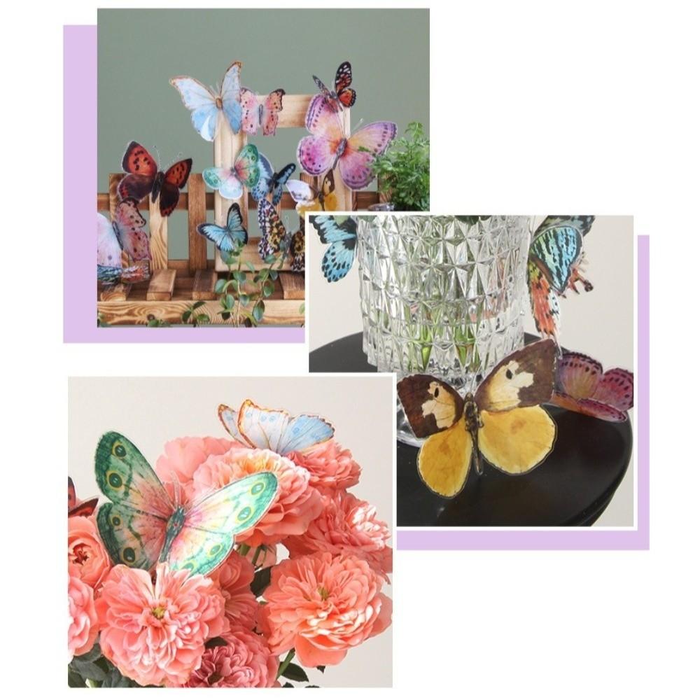 36Pcs PVC Lifelike Butterfly Decorations 3D Photo Booth Props Wall Stickers Home Decoration