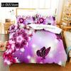 Blue Flower Bedding Set Duvet Cover Set 3d Bedding Digital Printing Queen Size Bedding Set Fashion Design