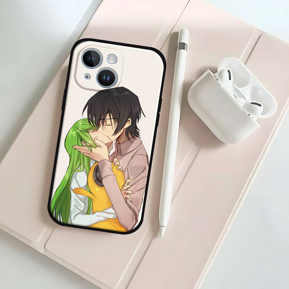 Amine C-Codes G-Geass Black Phone Case That Fits For IPhone 17,16,15,11,13,14 Pro Max,Plus,X,Xr,Xs Max,13Mini