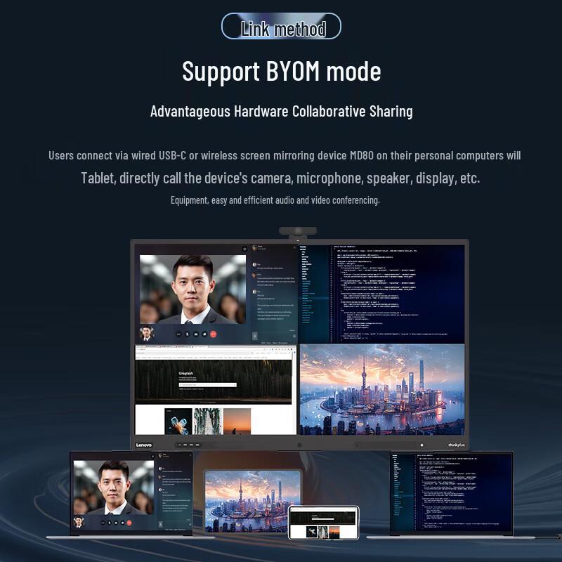 Lenovo 55-inch Interactive Flat Panel with Windows PC Module (CN version)