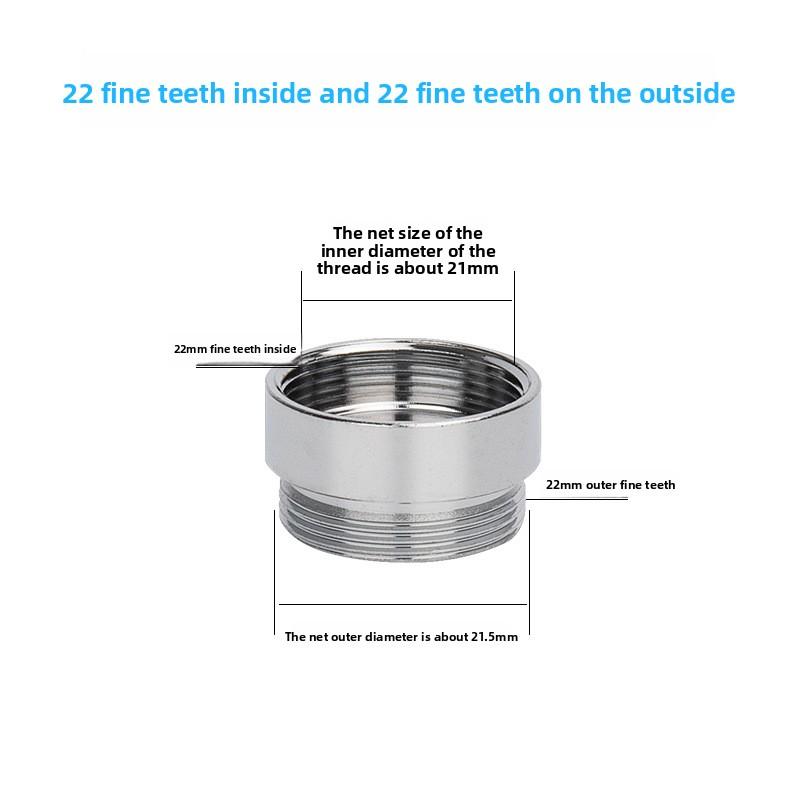 Faucet Adapter 22 Turn 16 18 20 22 24 26 28 30 32mm Internal and External Fine Tooth Faucet Conversion Thread Accessories