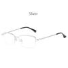 New Business Half-Frame Sqaure Myopia Glasses for Men Women Ultralight Anti Blue Light Finished Prescirption Eyewear Gafas