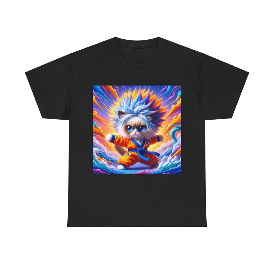Unisex Adult T Shirt Ragdoll Cat Anime Style Artwork Action L