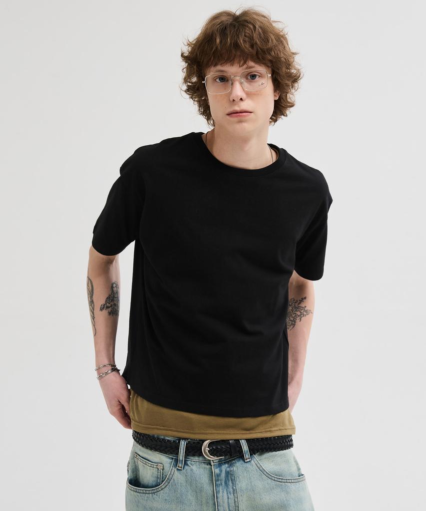 LEIRE Essential Crop T-Shirt [Black]