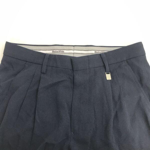 Made In Japan Black & White Golf Pants S-M Men W76 Navy Inseam 76cm(USED)
