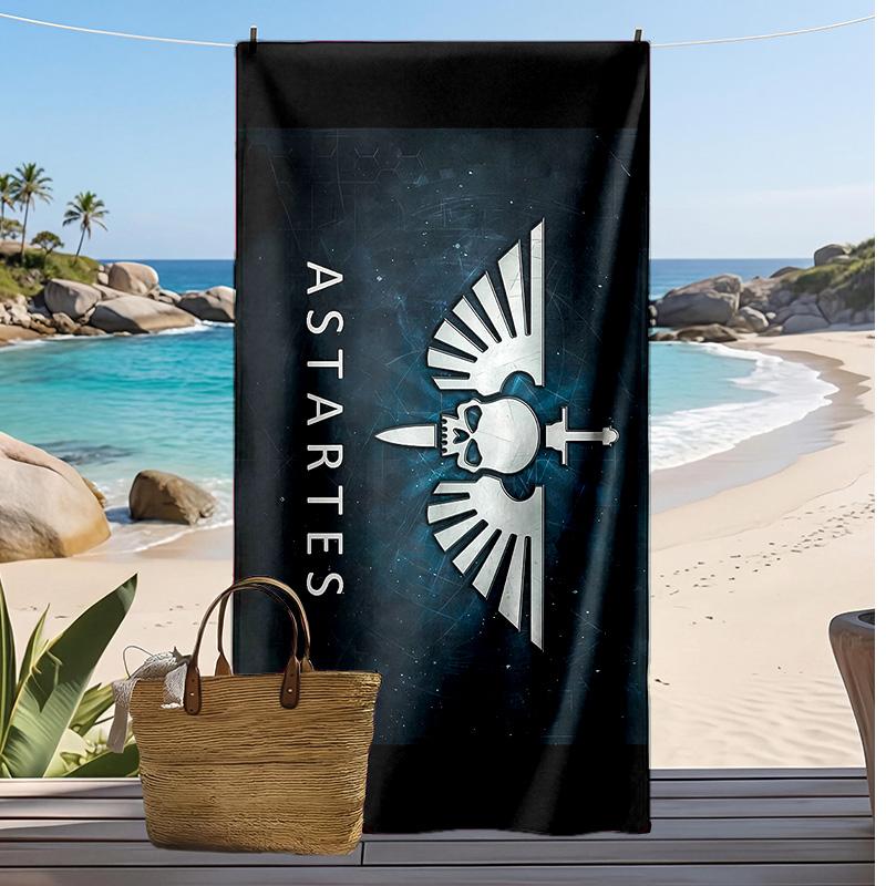 Assassins Creed Bedrucktes Strandtuch Schnelltrocknendes Weiches Handtuch Tragbare Große Rechteckige Stranddecke für Reisen Schwimmbad 70cmx140cm(27x55inch)