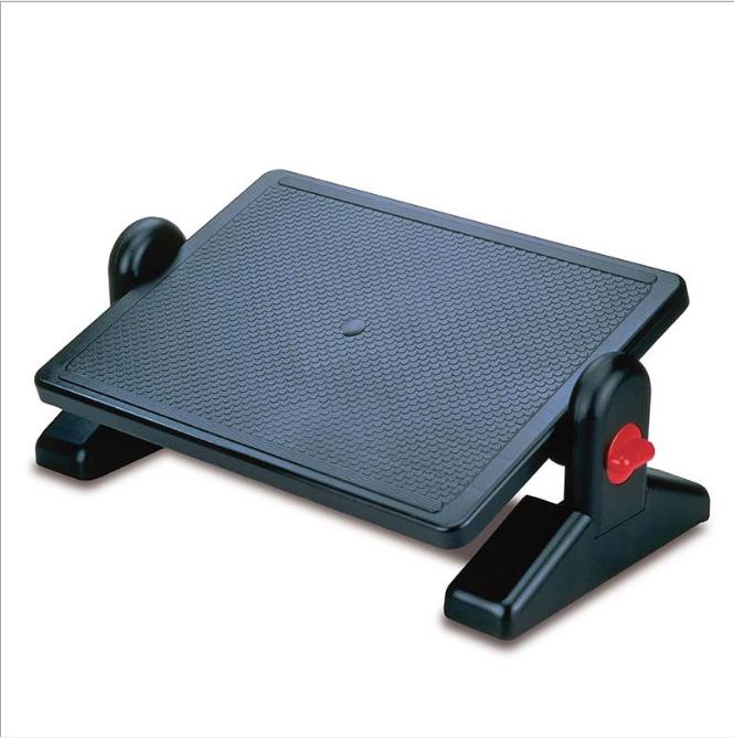 Black Ergonomic Footrest Adjustable Angle and Height Office Foot Rest Stool for Under Desk Support 2-Level Height Adjustment 16.3x11.8"