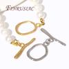 2/4Pcs OT Clasps Toggle Clasp For Jewelry 18K Real Gold Plated Bracelets Clasps Connector For DIY Jewelry Making Supplies