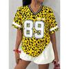 Hot Selling Children WOMEN 23 Leopard Print 89 Lightweight Breathable KIDS Short Sleeved T-Shirt Women T-Shirt Jersey
