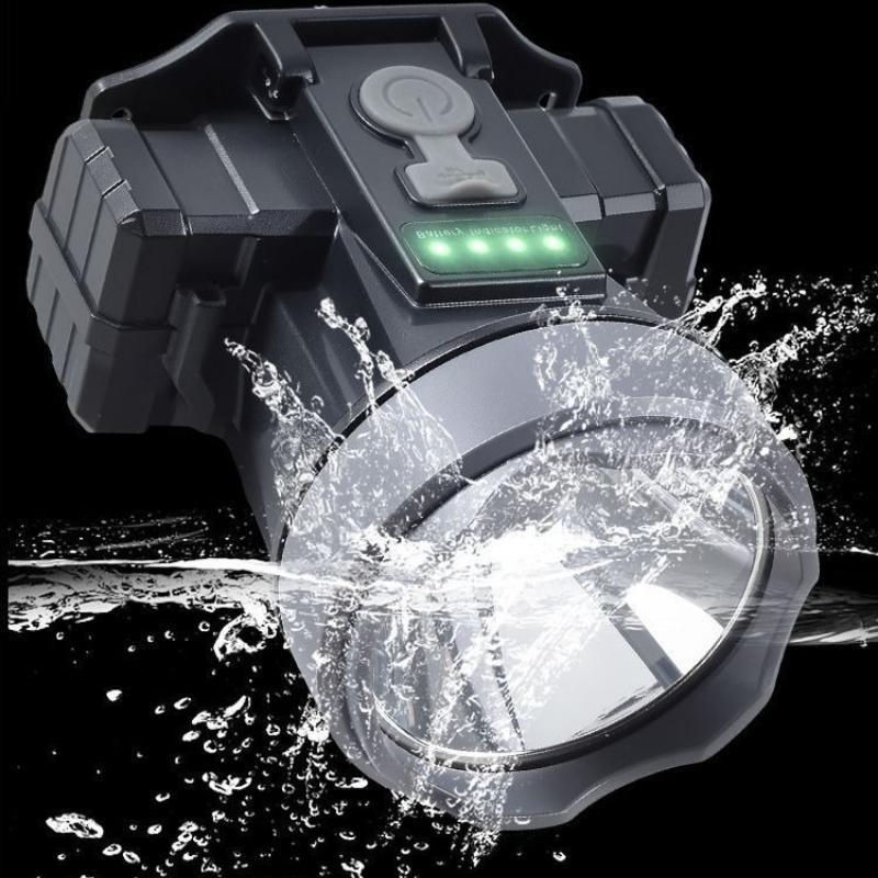 Large Capacity Solar Charging, Ultra Long Battery Life, Strong Light Battery Display, Multifunctional Headlight Type-C Solar Rechargeable