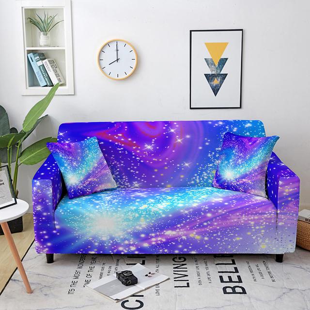 

Эластичный эластичный чехол для дивана Mystic Sky для гостиной, защитный чехол, домашняя мебель, рождественское украшение 190x230cm