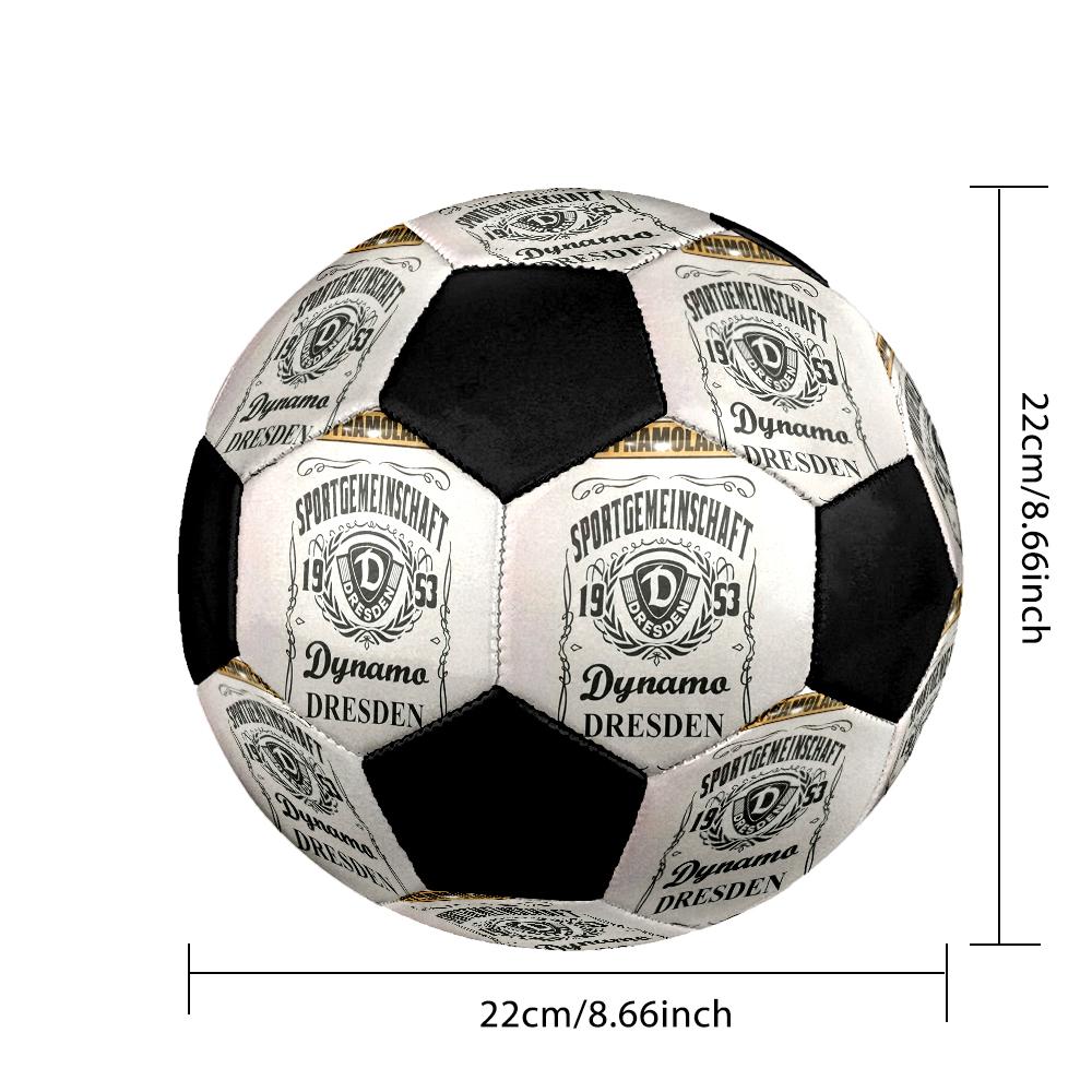 SG Dynamo Dresden Indoor Soccer Ball Colorful Machine Stitched PVC Size 5 Team Training Competition Ready Durable High-Bounce Cool Sports Gift
