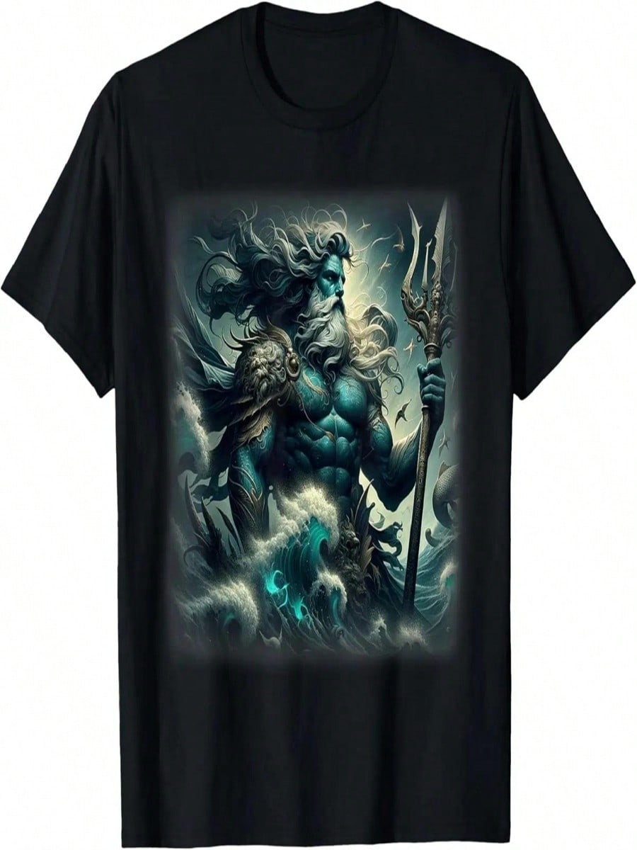 Trident Shirt Lord Of The Sea Ancient Greek God Art T-Shirt S разноцветный
